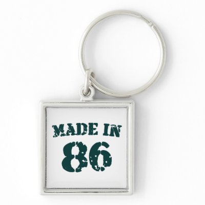 Made In 1986 keychains