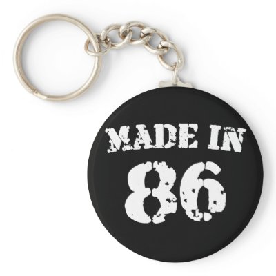 Made In 1986 keychains