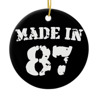 Made In 1987 Christmas Tree Ornaments