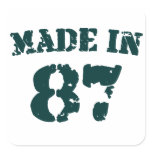 Made In 1987 Square Stickers