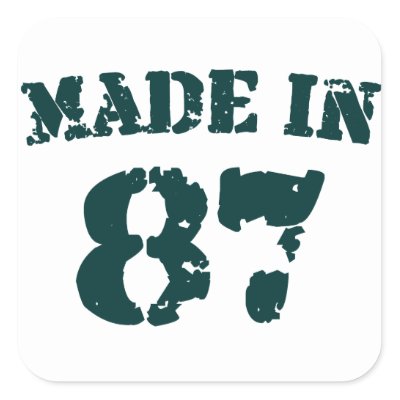 Made In 1987 stickers