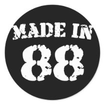 Made In 1988 Round Sticker