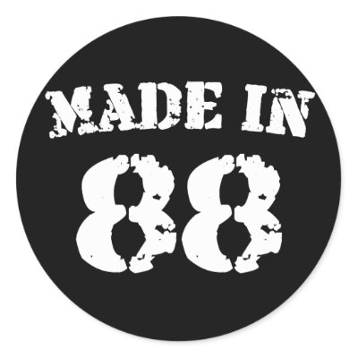Made In 1988 stickers