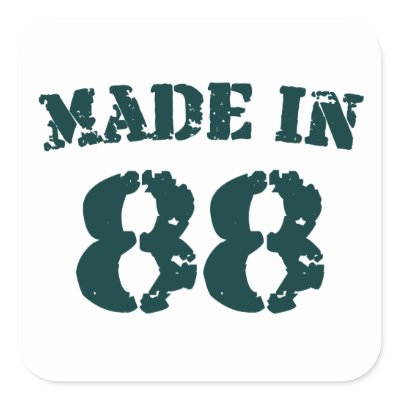 Made In 1988 Stickers