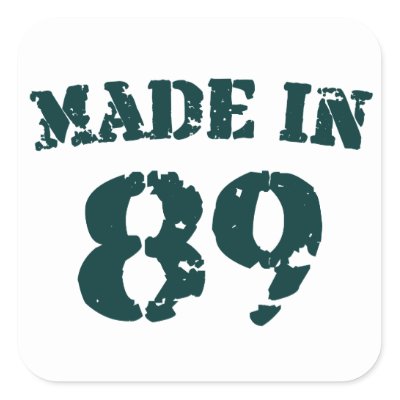 Made In 1989 Sticker