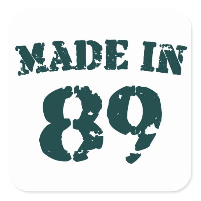 Made In 1989 stickers