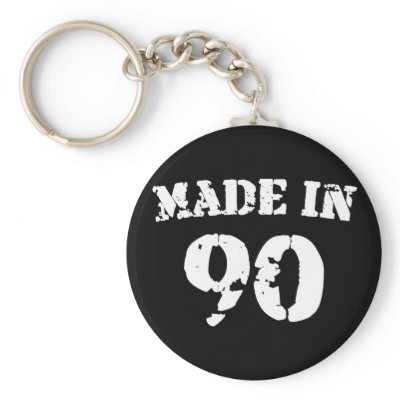 Made In 1990 Key Chain