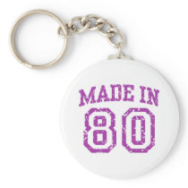 Made in 80 key chain