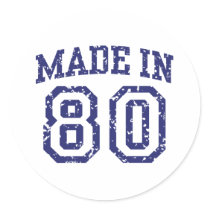 Made in 80 stickers