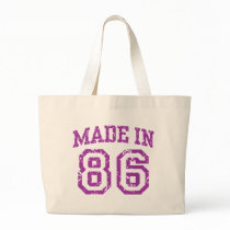 Made in 86 tote bags