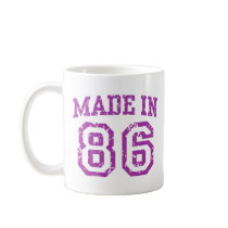 Made in 86 coffee mugs