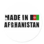 Made in Afghanistan Round Stickers