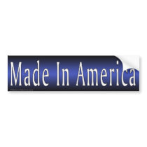 Made In America Blue Bumper Sticker bumper stickers