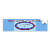 MADE IN AMERICA BUMPER STICKER