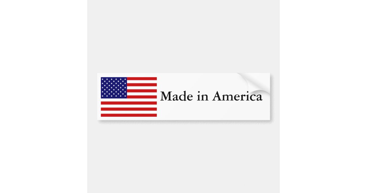 Made in America Bumper Sticker Zazzle