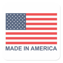 Made In America Square Stickers