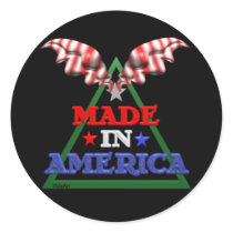 Made in America Round Stickers