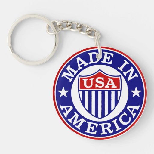 Made In America USA Keychain Zazzle