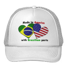 made in america with brazilin parts mesh hat