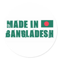 Made in Bangladesh Round Stickers
