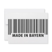 made in Bayern barcode icon Invites