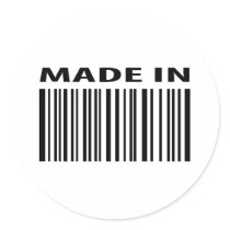 made in blank bar code barcode stickers
