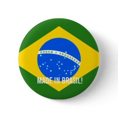MADE IN BRASIL STICKER!! PIN by Venezolano