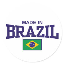 Made In Brazil Round Sticker