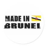 Made in Brunei Round Stickers