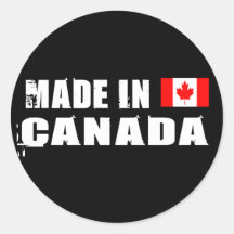 Made in Canada Round Sticker