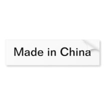 Made in China Bumper Sticker