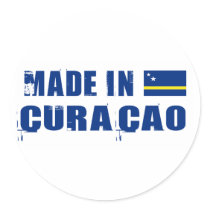 Made in Curacao Round Stickers