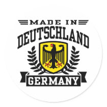Made In Deutschland Round Stickers