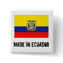 Made in Ecuador square button
