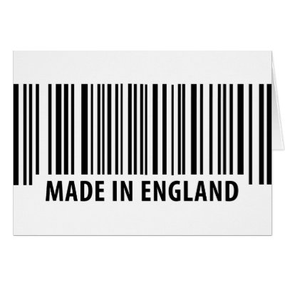 bar code picture. made in england ar code