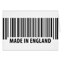 made in england bar code barcode cards