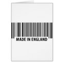 made in england bar code barcode cards
