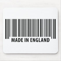 made in england bar code barcode mouse pad