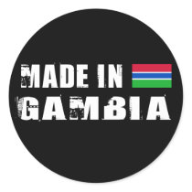 Made in Gambia Round Sticker