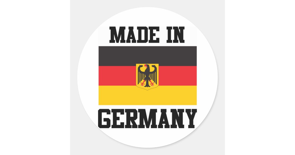 Made In Germany Classic Round Sticker Zazzle