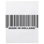 made in holland barcode icon flyer design