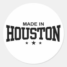 Made In Houston Round Sticker
