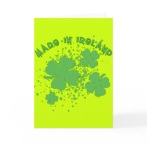 Made In Ireland with Shamrocks Products cards