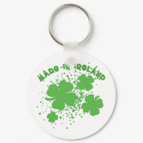 Made In Ireland with Shamrocks Products keychains