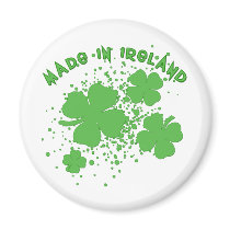 Made In Ireland with Shamrocks Products magnets
