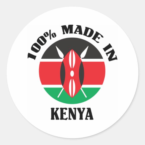 Made In Kenya Classic Round Sticker Zazzle