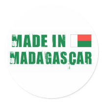 Made in Madagascar Round Stickers