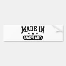 Made In Maryland Bumper Stickers