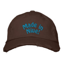 "Made in Niue!" embroidered hats