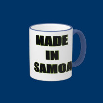 Made in Samoa (Green Rim) mugs